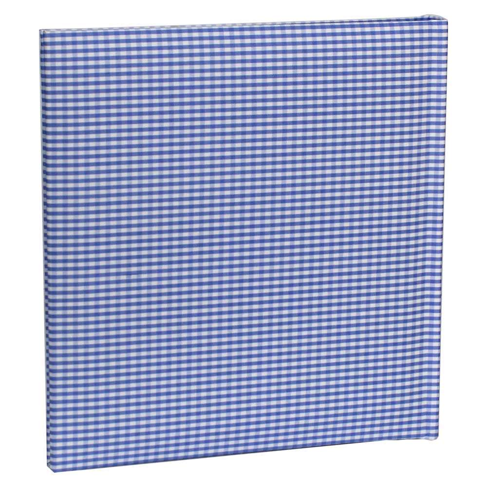 Baby Blue Gingham Slip-In Photo Album for 100 6x4 Inch Photos