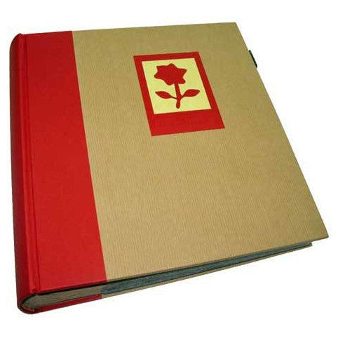 Green Earth Red Flower 7x5 Slip-In Photo Album - 200 Photos
