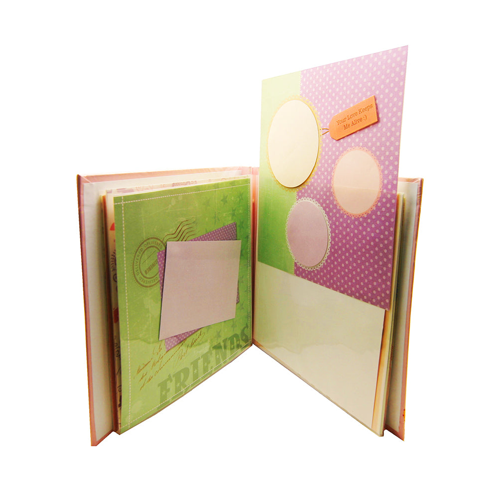 Festival Green Scrapbook Photo Album - 20 Sides