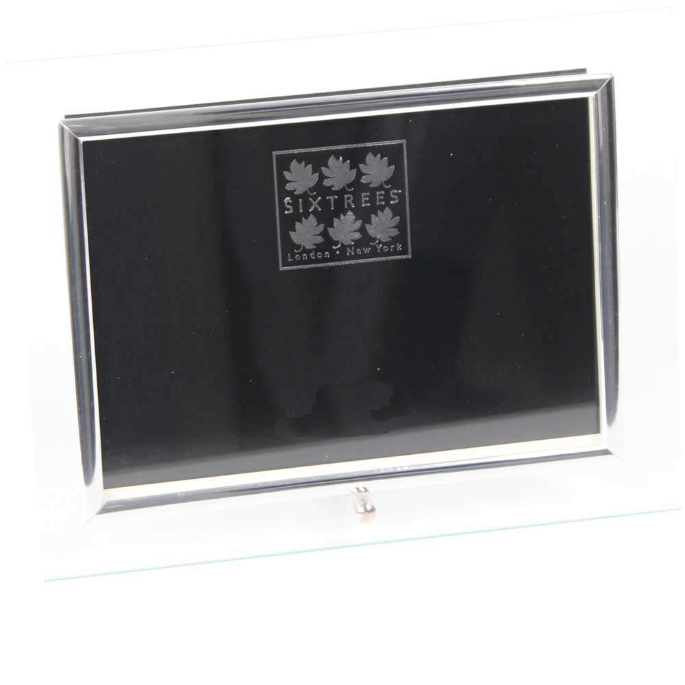Sixtrees Flat Bevelled Silver Glass 8x6 Photo Frame
