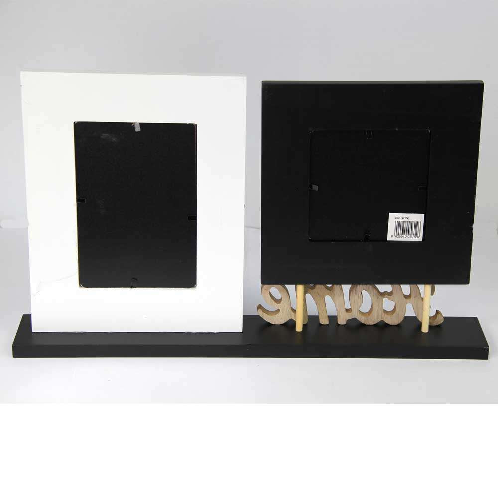 ZEP Rene "Home" Wood Multi Photo Frame - Black/White