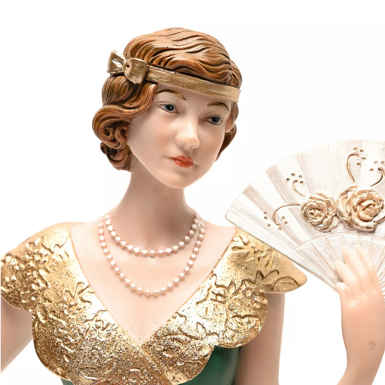 Broadway Belles "Clara" Lady Figurine, Emerald Elegance