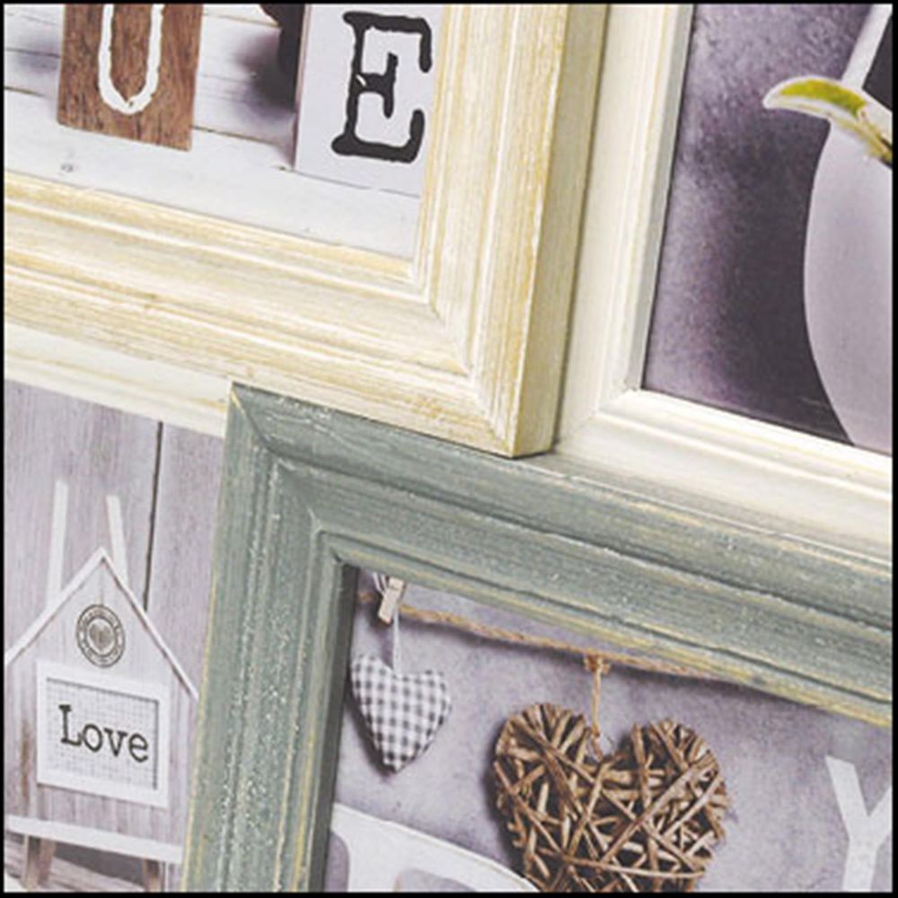 Vincennes Rustic Multi Aperture Wood Photo Frame