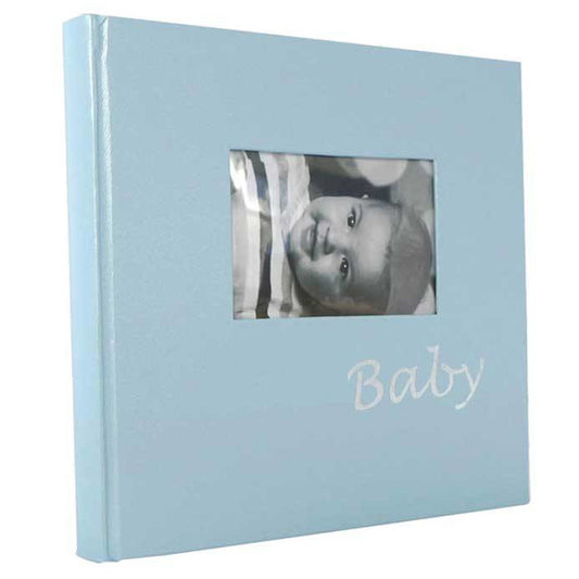 Baby Blue Traditional Photo Album - 60 Sides