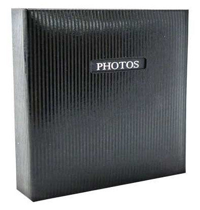 Elegance Black Traditional 9.75" Square Photo Album - 60 Sides