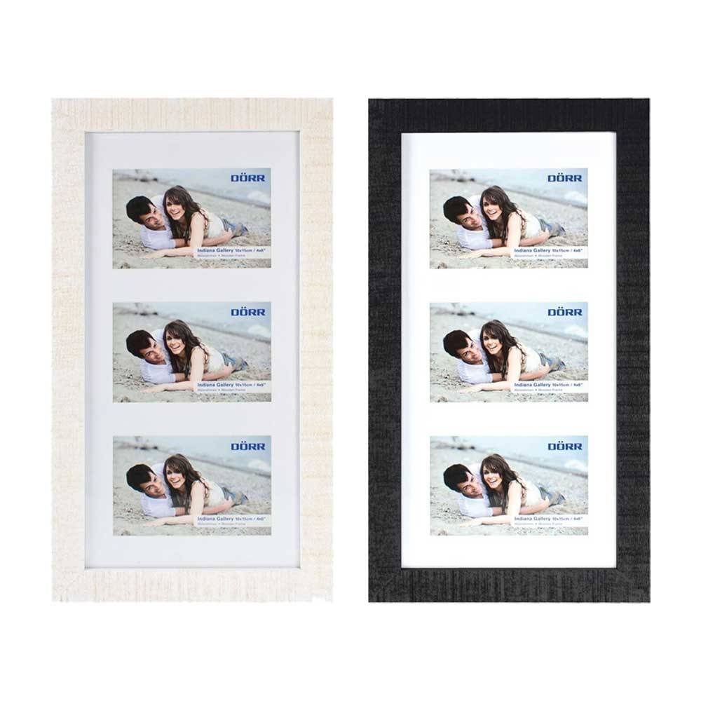 Indiana Horizontal Black Gallery Frame for 3 6x4 Photos