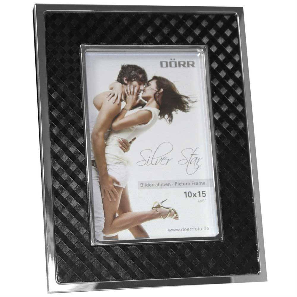 Silverstar Monza 6x4 Photo Frame - Black/Silver