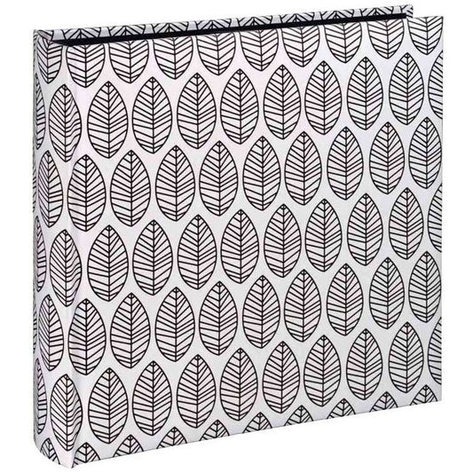 White Leaf Traditional Photo Album - 100 Black Pages - 11.75x11.5 Inches