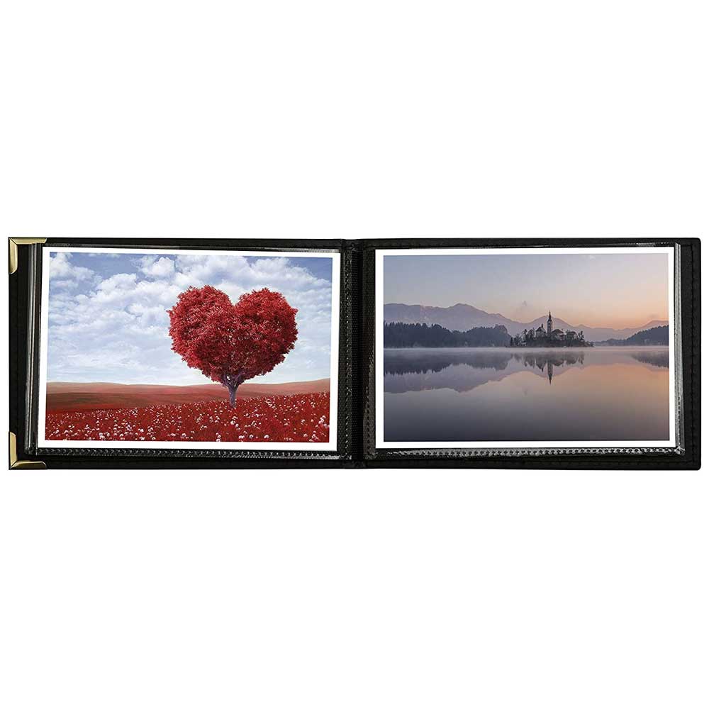 Carlton Leatherette Black 6x4 Slip In Photo Album - 36 Photos