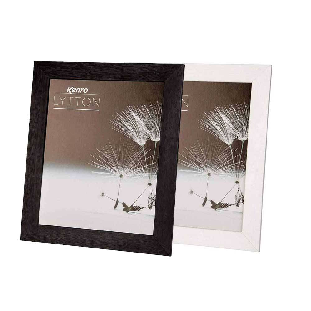 Kenro Lytton White 8x6 Inch Photo Frame Painted Matt Wood Grain Finish