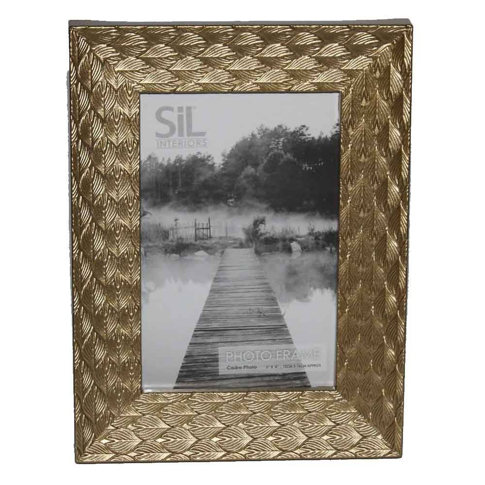 Leaf Effect 6x4 Gold Photo Frame