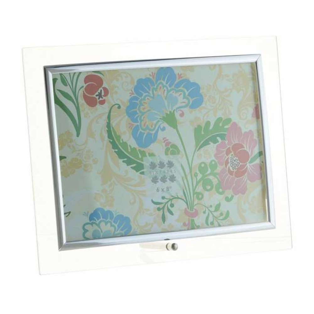 Sixtrees Flat Glass 6x4 Landscape Photo Frame - Silver