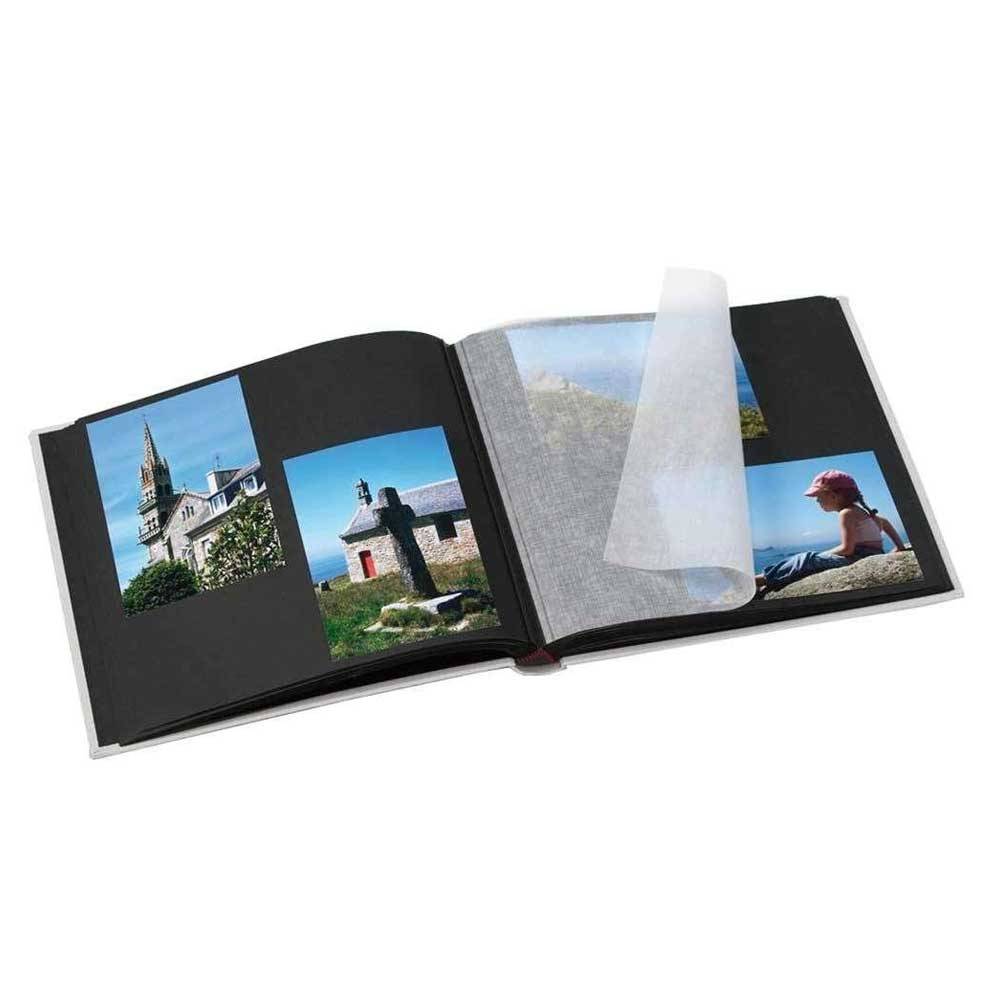 Walther Small Taupe and Black Traditional Photo Album - 50 Black Sides