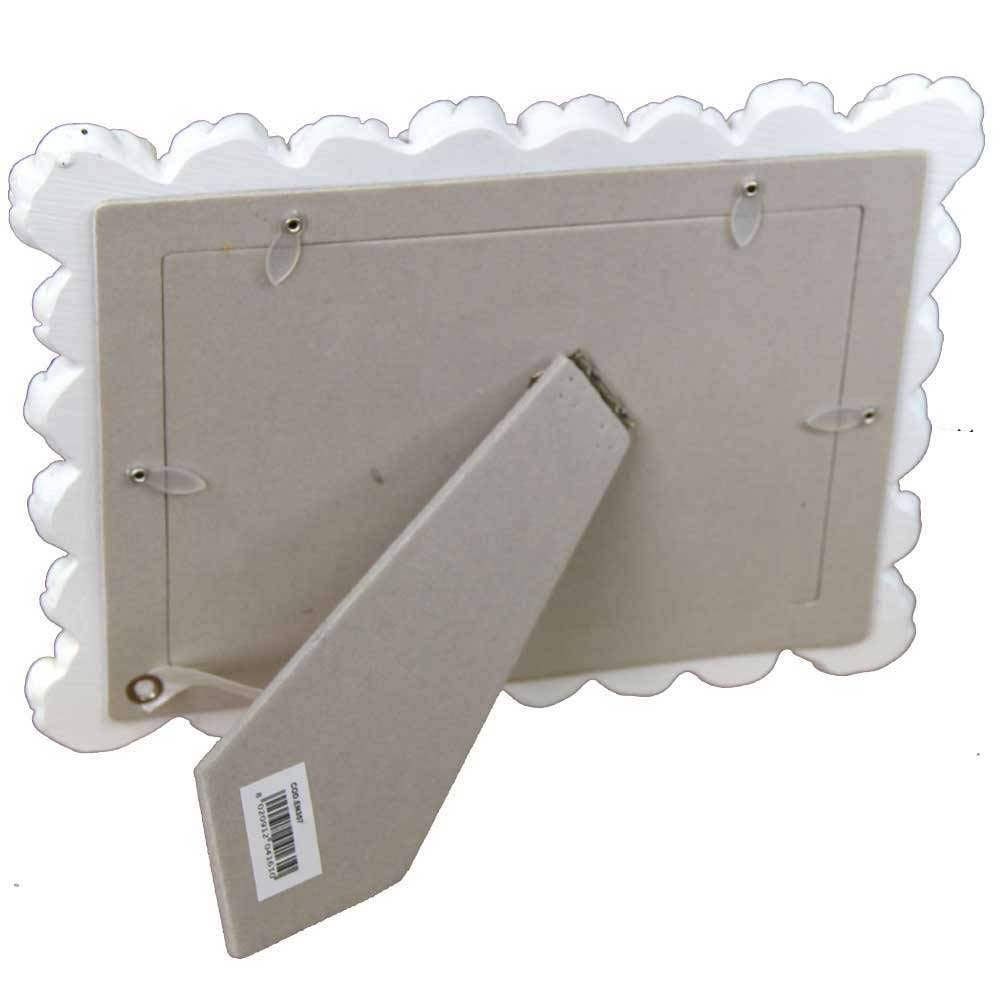 ZEP White Floral 6x4 Inch Photo Frame