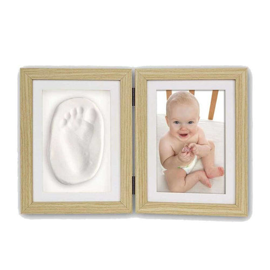 Zep Baby Hand And Footprint Kit - Beech 6x4 Photo Frame With Foot or Hand Mould Kit