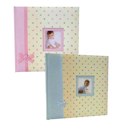 Kara Baby Girl Pink Traditional Photo Album - 60 Sides 13x13"