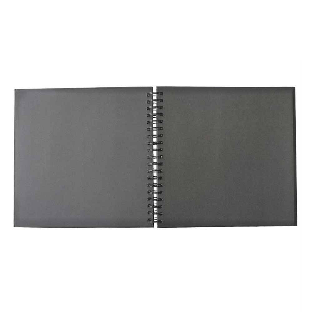 Swiss Black Spiral Photo Album Overall Size 10.25" Square