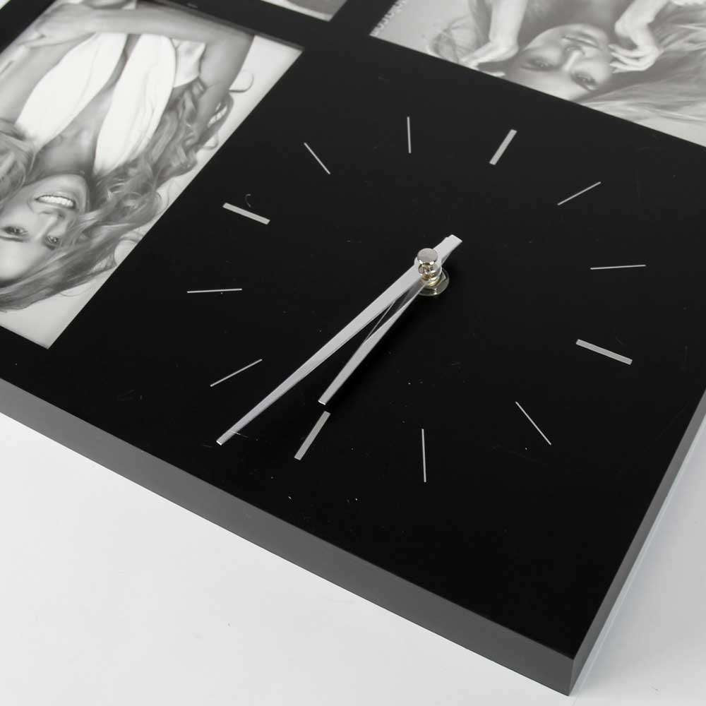 ZEP Molveno Black Multi Photo Frame Clock