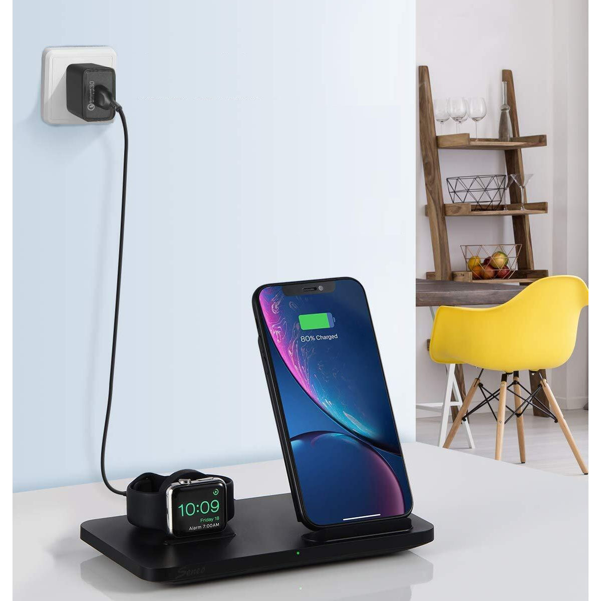 Seneo Desk Wireless Phone Charger Apple & Android + Watch Charger 7.5W