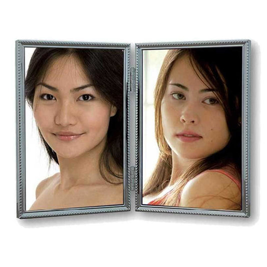 Silver Plated Double 6x4 Photo Frame