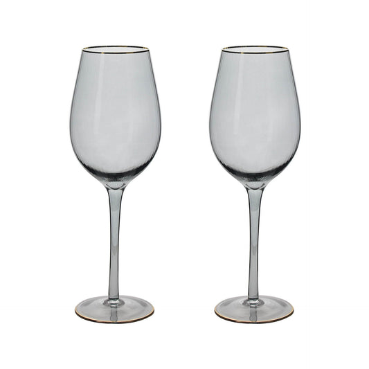 2 wine glasses on a white background
