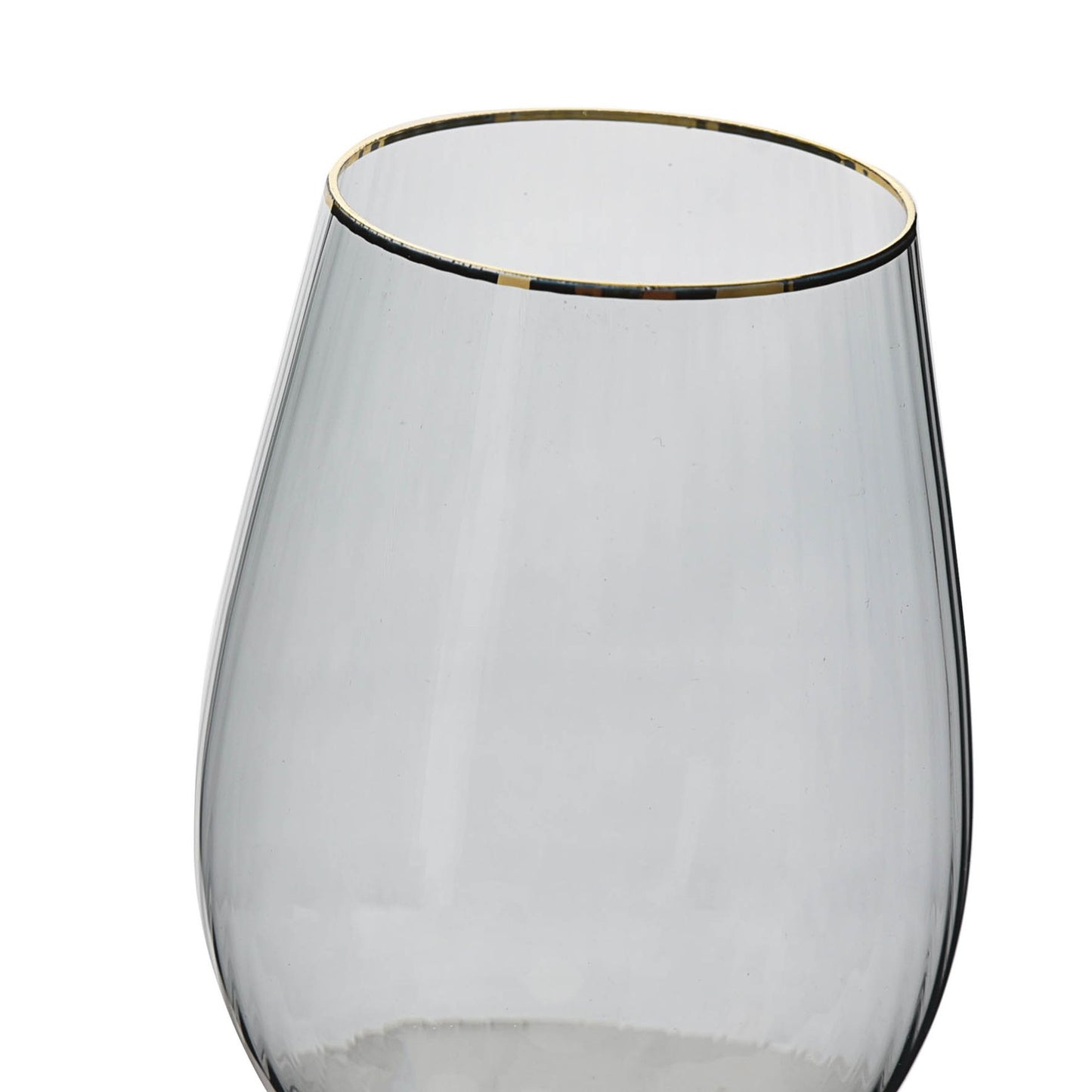 top of wine glass, gold rim