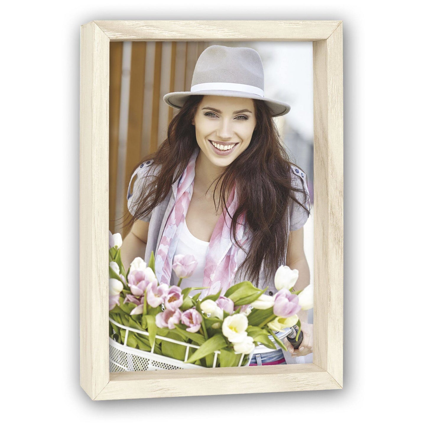 10x8 White Wood Photo Frame Zurigo