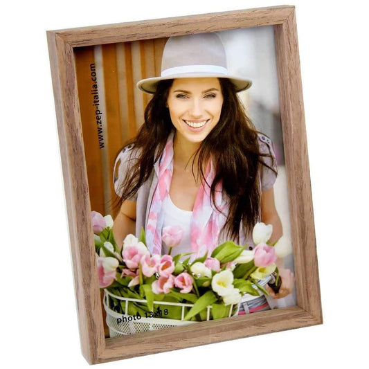 ZEP Zurigo MA Brown Wood Photo Frame - 10x8 Inch
