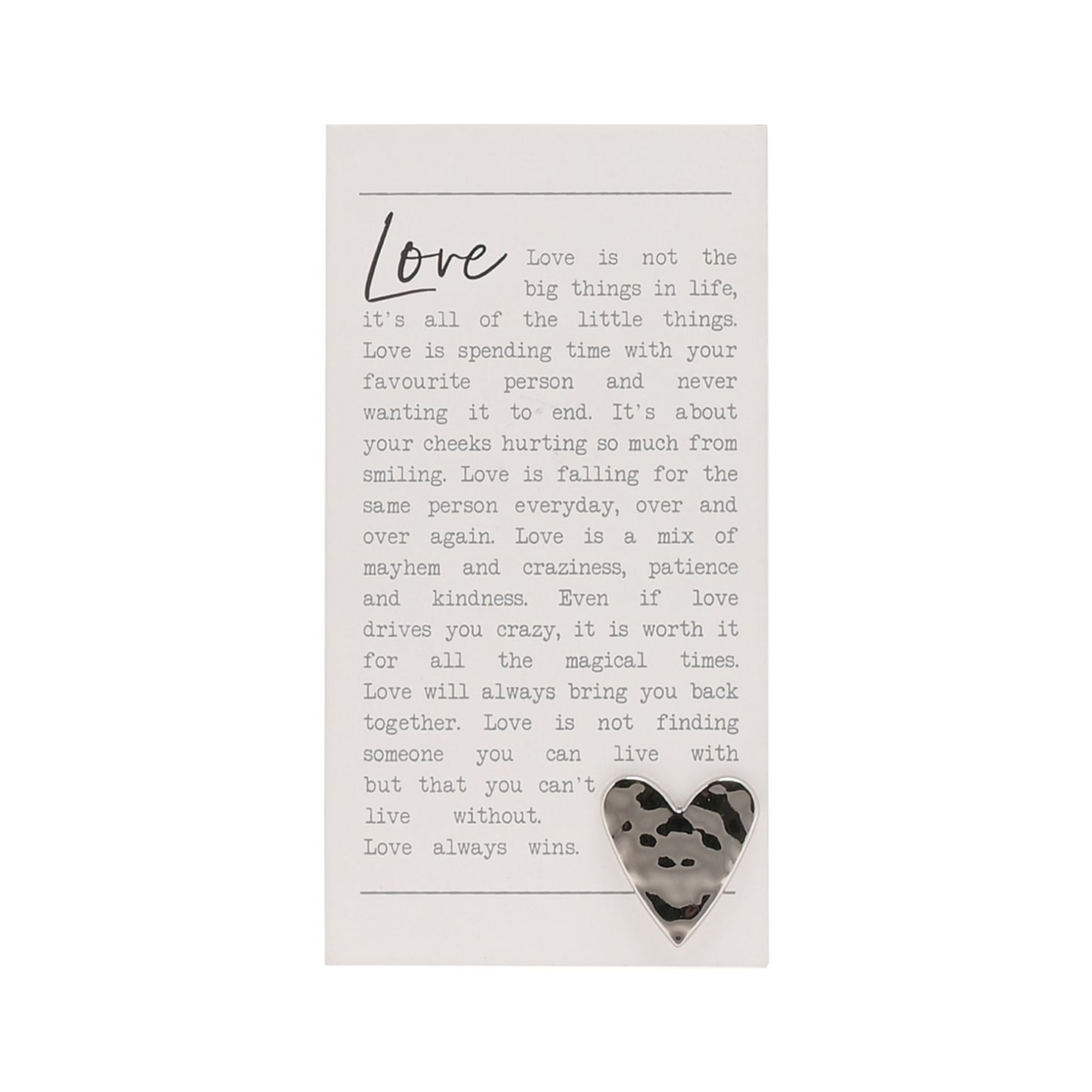 Moments - Love Plaque - Love Written Verse