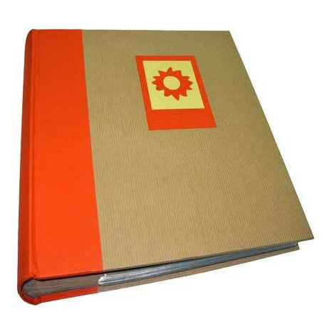 Green Earth Orange Sun 7x5 Slip-In Photo Album - 200 Photos