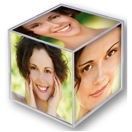 Acrylic Photo Cube for 6 Photographs | Small | 2.75x2.75x2.75 inches