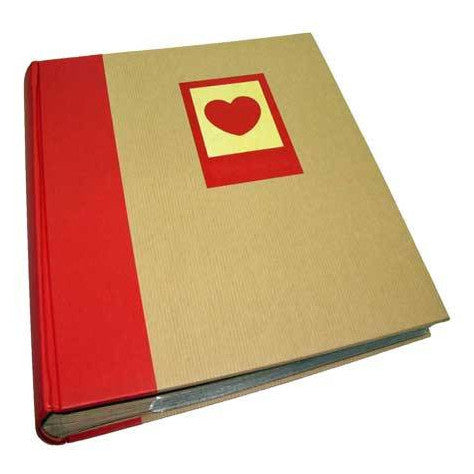 Green Earth Red Heart 7x5 Slip-In Photo Album - 200 Photos