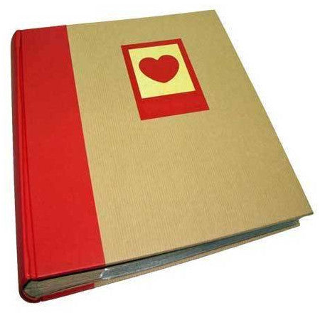 Green Earth Red Heart 6x4 Slip-In Photo Album - 200 Photos