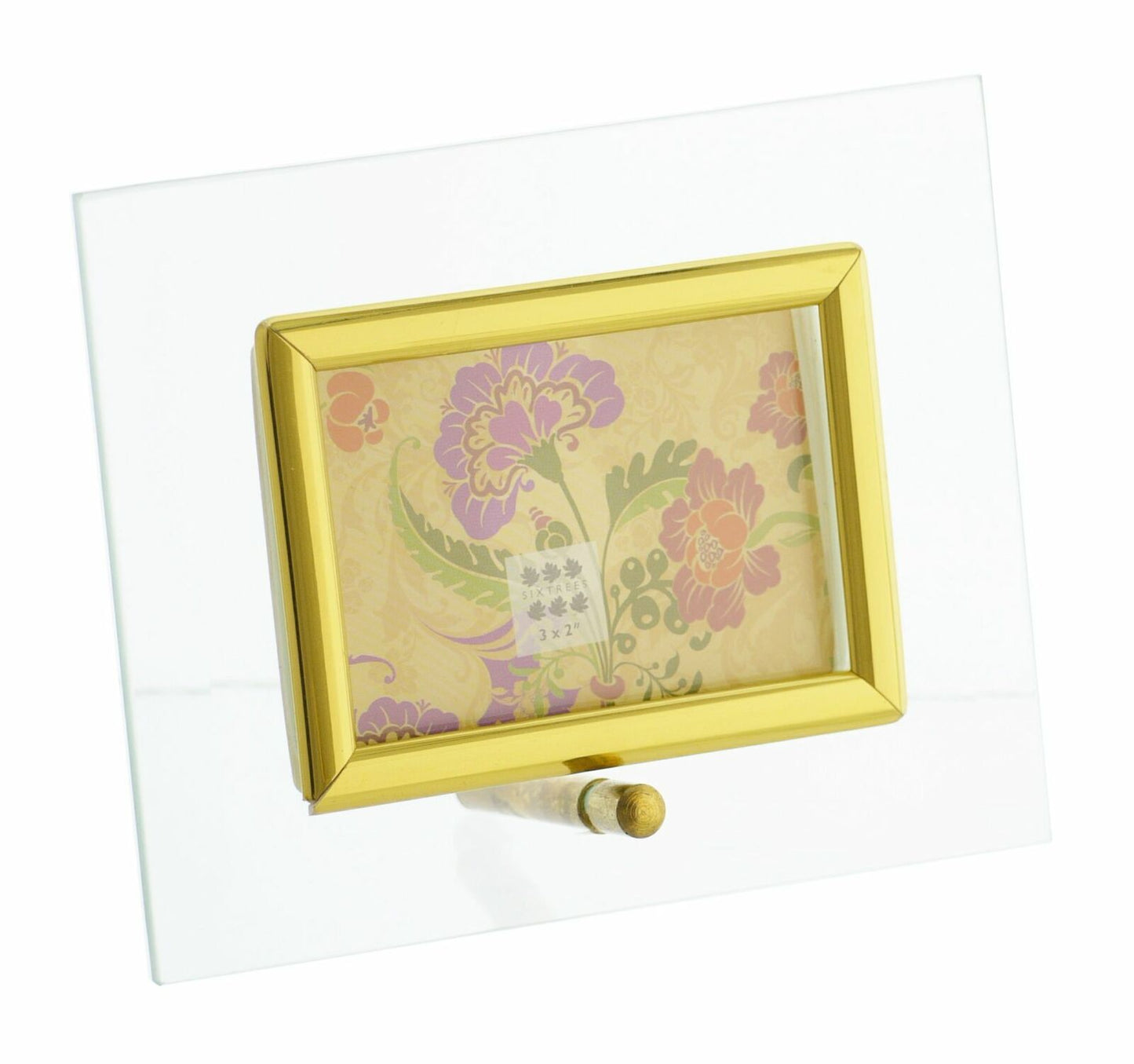 Sixtrees Flat Bevelled Glass Gold 3x2 Photo Frame