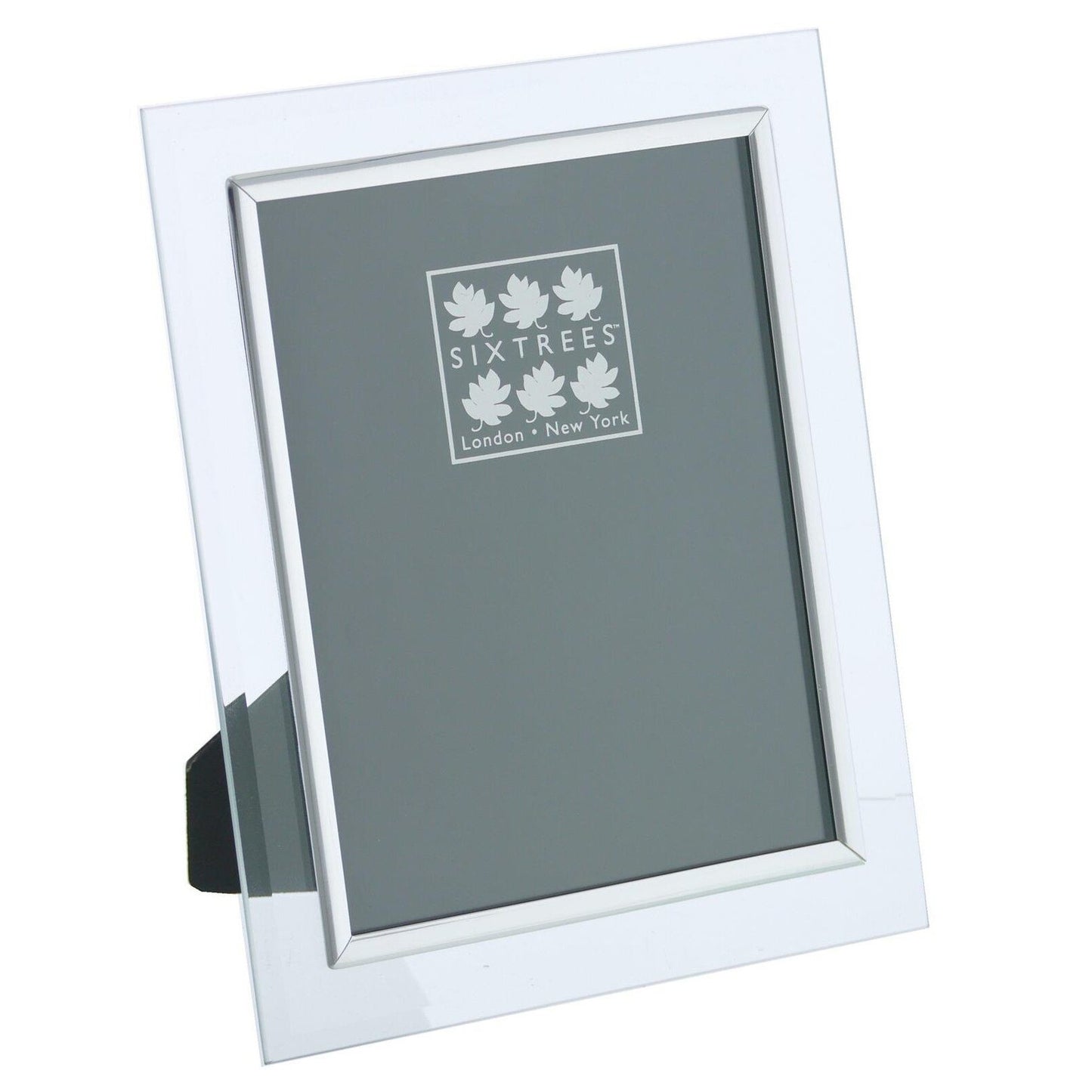 Sixtrees Flat Bevelled Silver Glass A4 Photo Frame
