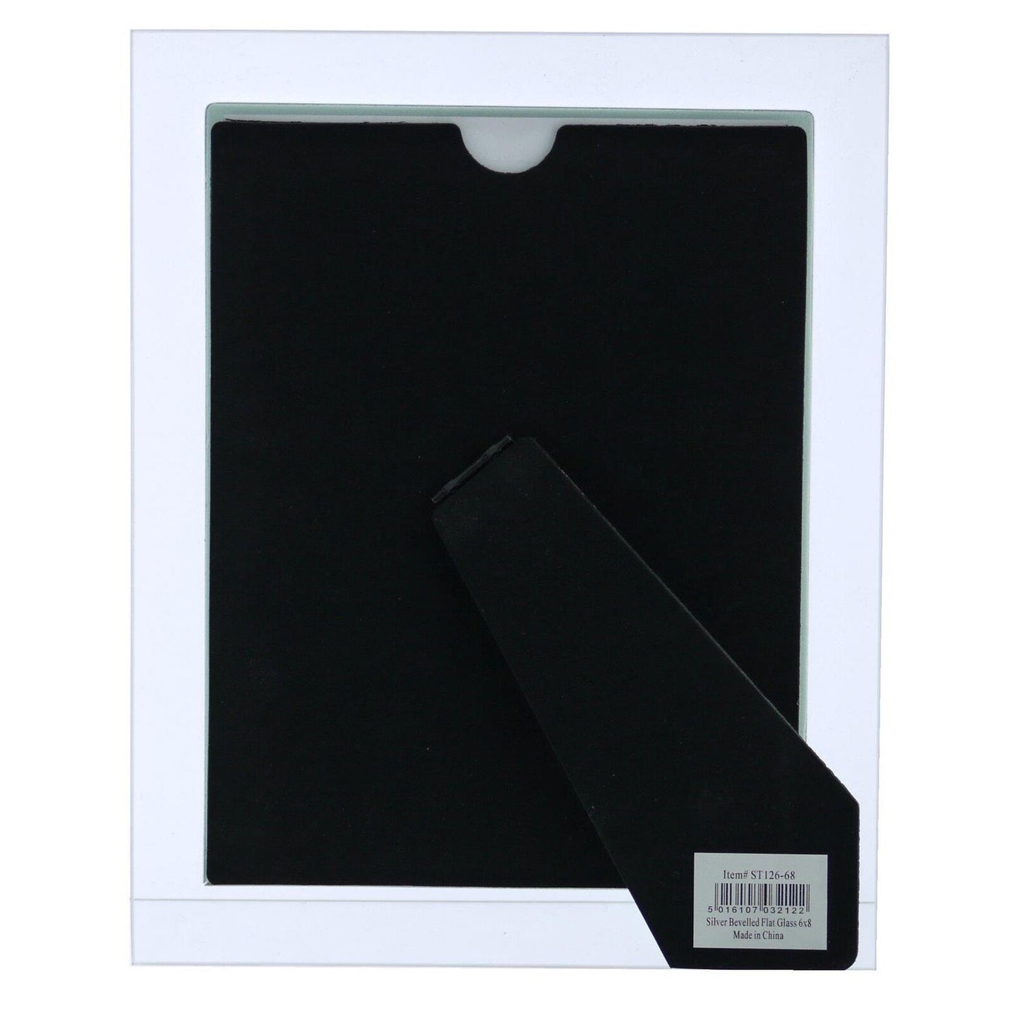 Sixtrees Flat Bevelled Photo Frame Glass Silver 10x8 Vertical