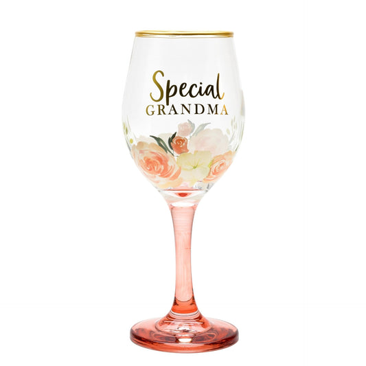 Sophia Peaches & Cream Wine Glass - Special Grandma