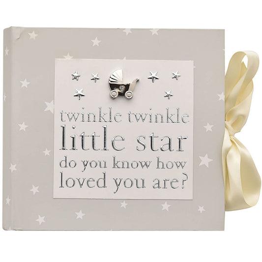Juliana Twinkle Twinkle Slip-In Baby Photo Album - Holds 80 6x4 Inch Photos