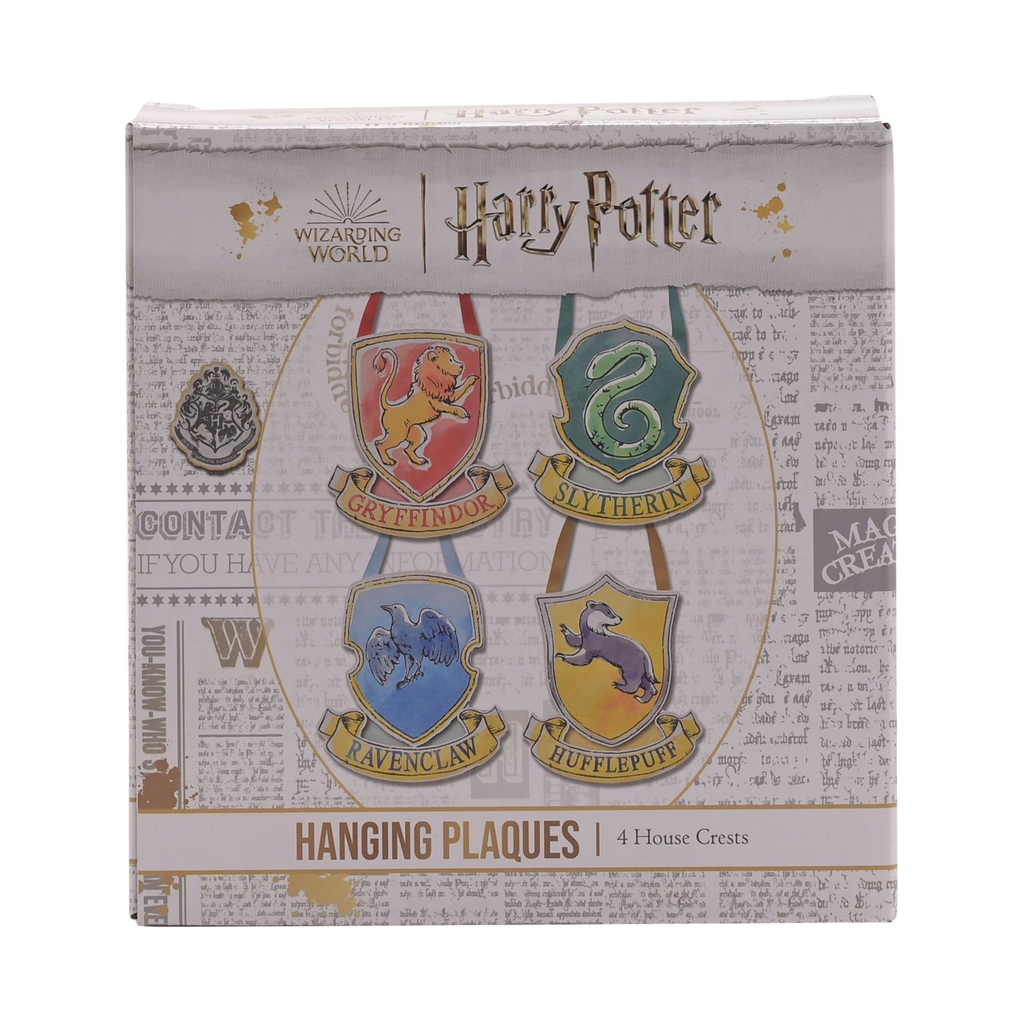 Harry Potter Charms Hogwarts Houses Hanging Plaques - Set of 4