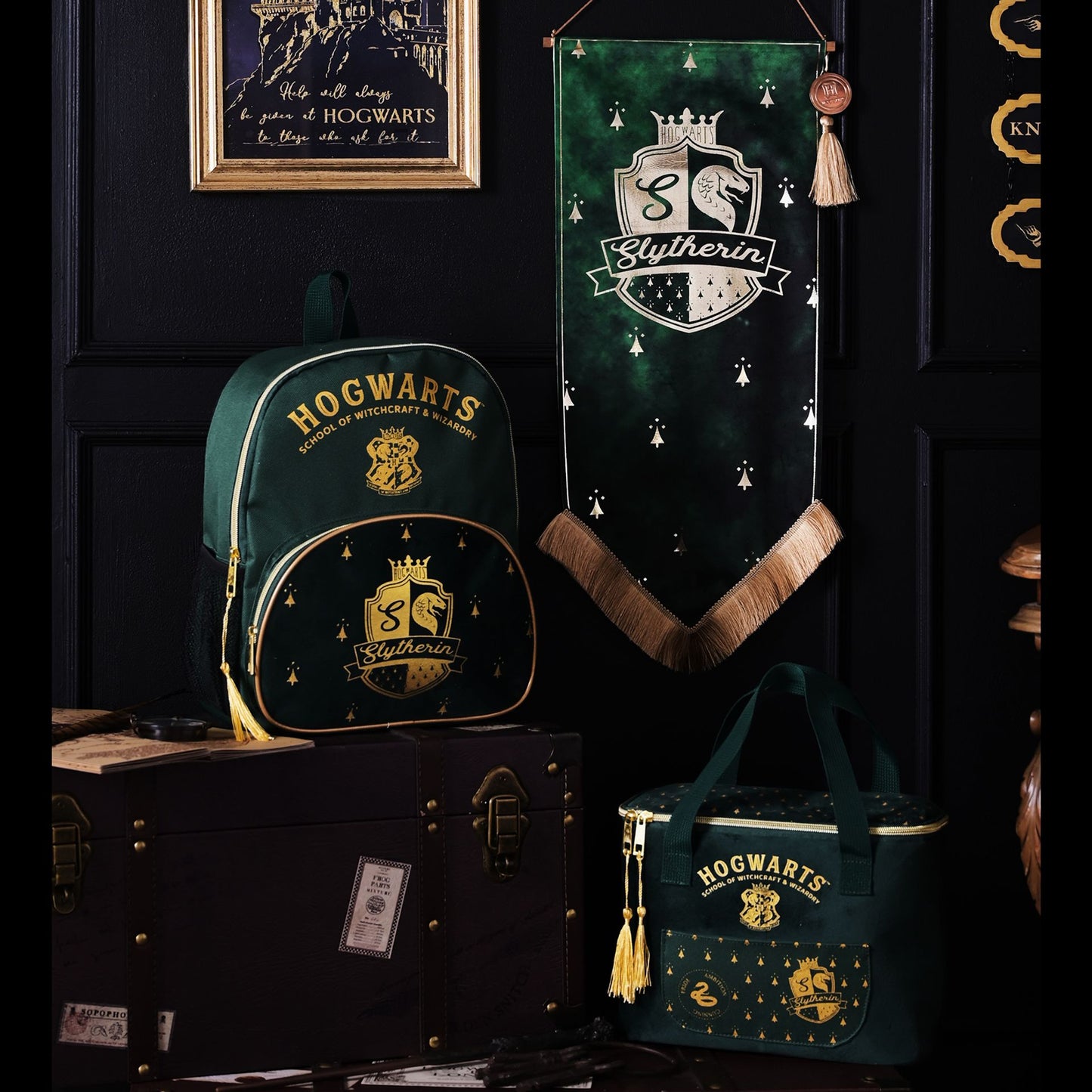 Harry Potter Alumni Hanging Slytherin Banner