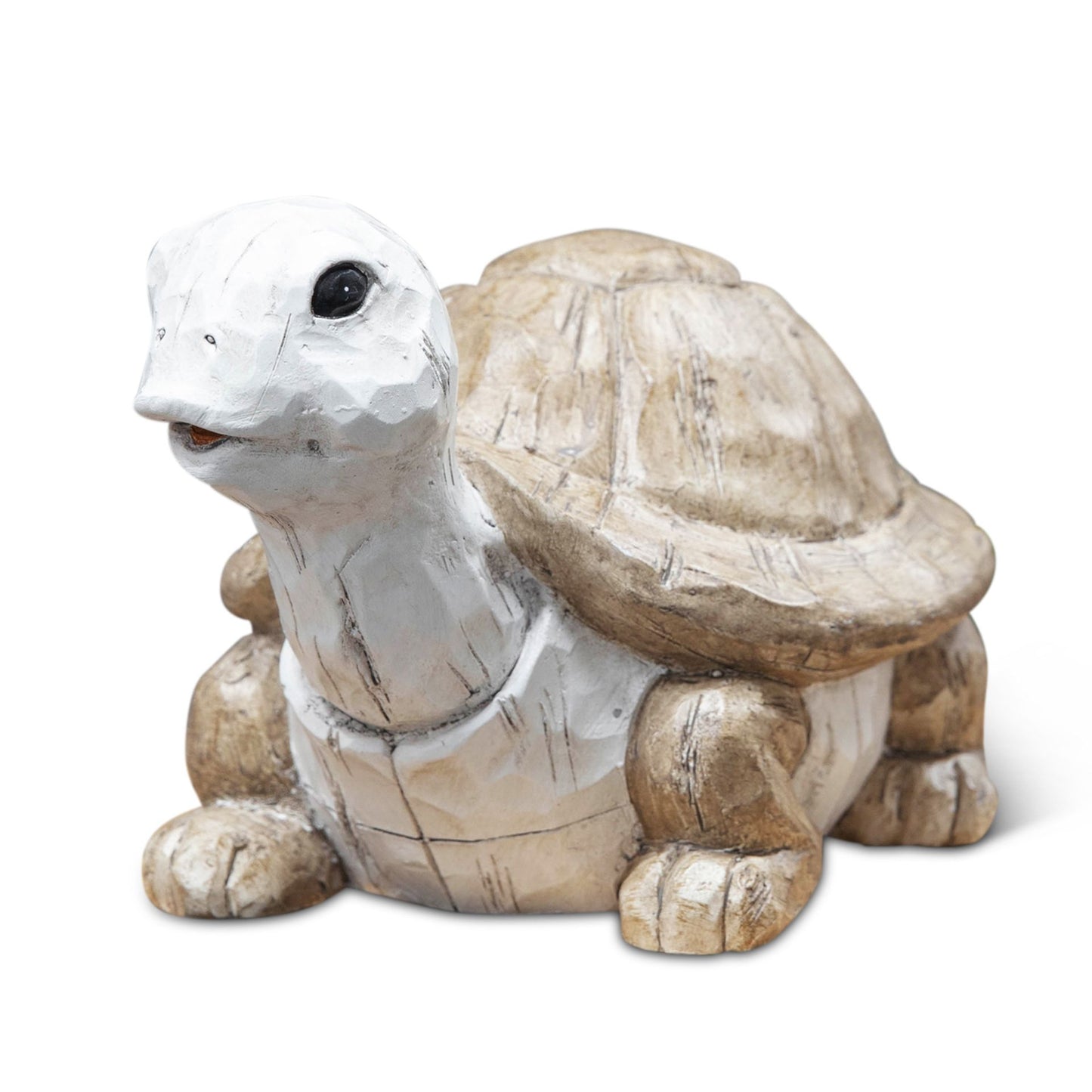 Tortoise Carved Wood Effect Garden Ornament