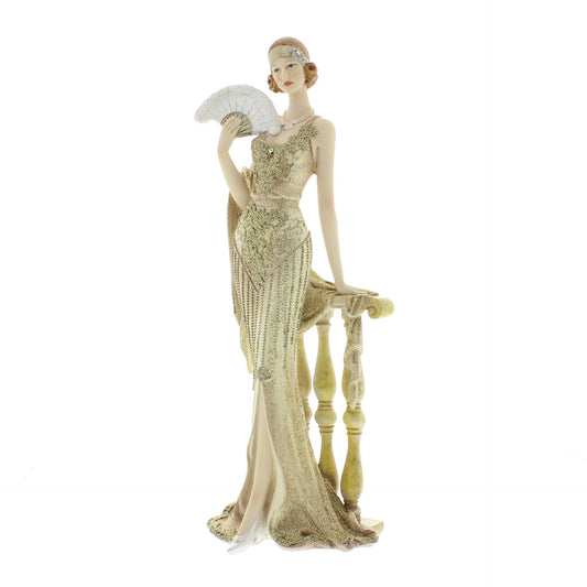 Broadway Belles "Octavia" Lady Figurine, Gold Glitter Dress