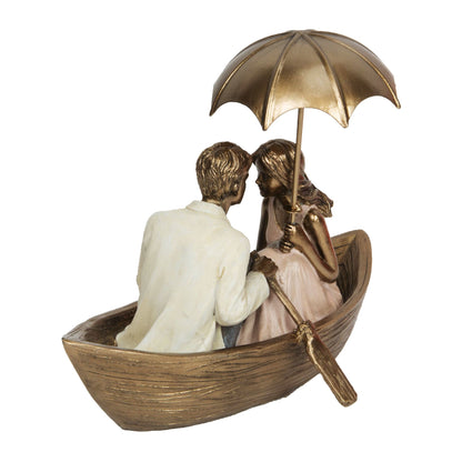 Juliana Rainy Day Collection Figurine , Couple in Boat, 17.5 x 22.5 x 15 cm