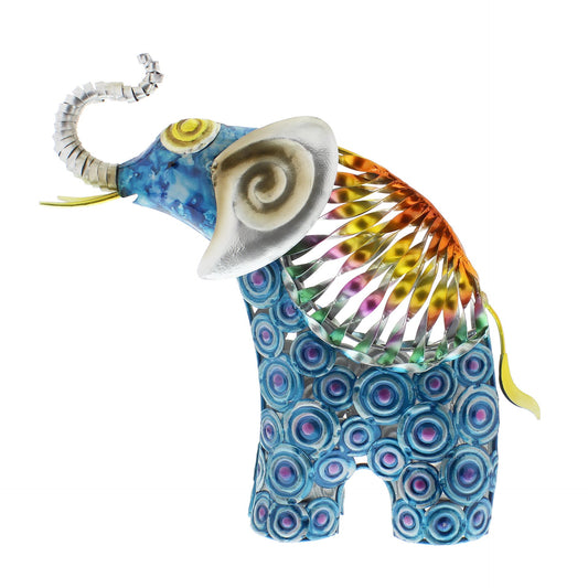 Outdoor Standing Elephant 28 x 29 x 7cm - Hand Painted