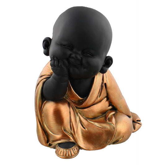 Juliana Rose Gold Buddha Child with Head On Hand Pose Gift Ornament