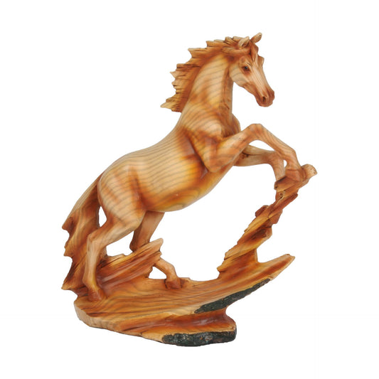 Naturecraft Horse Standing Wood Effect Resin Figurine