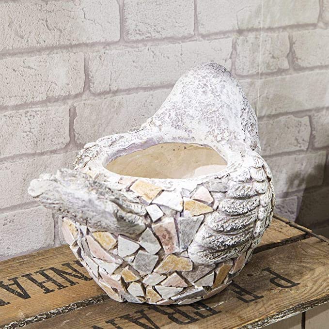 Country Living Mosaic Polystone Planter - Bird