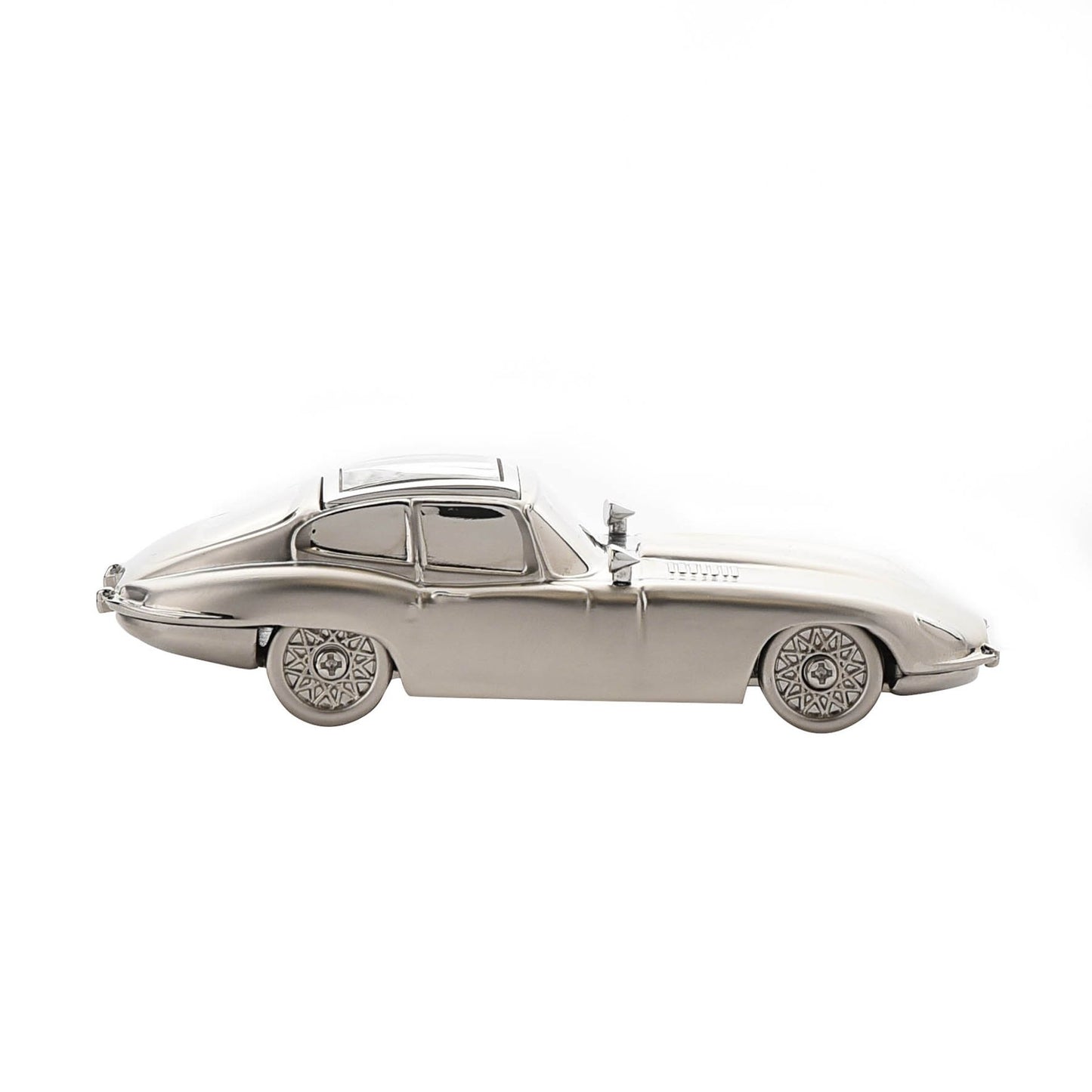 William Widdop Metal Miniature Clock - E Type Sports Car