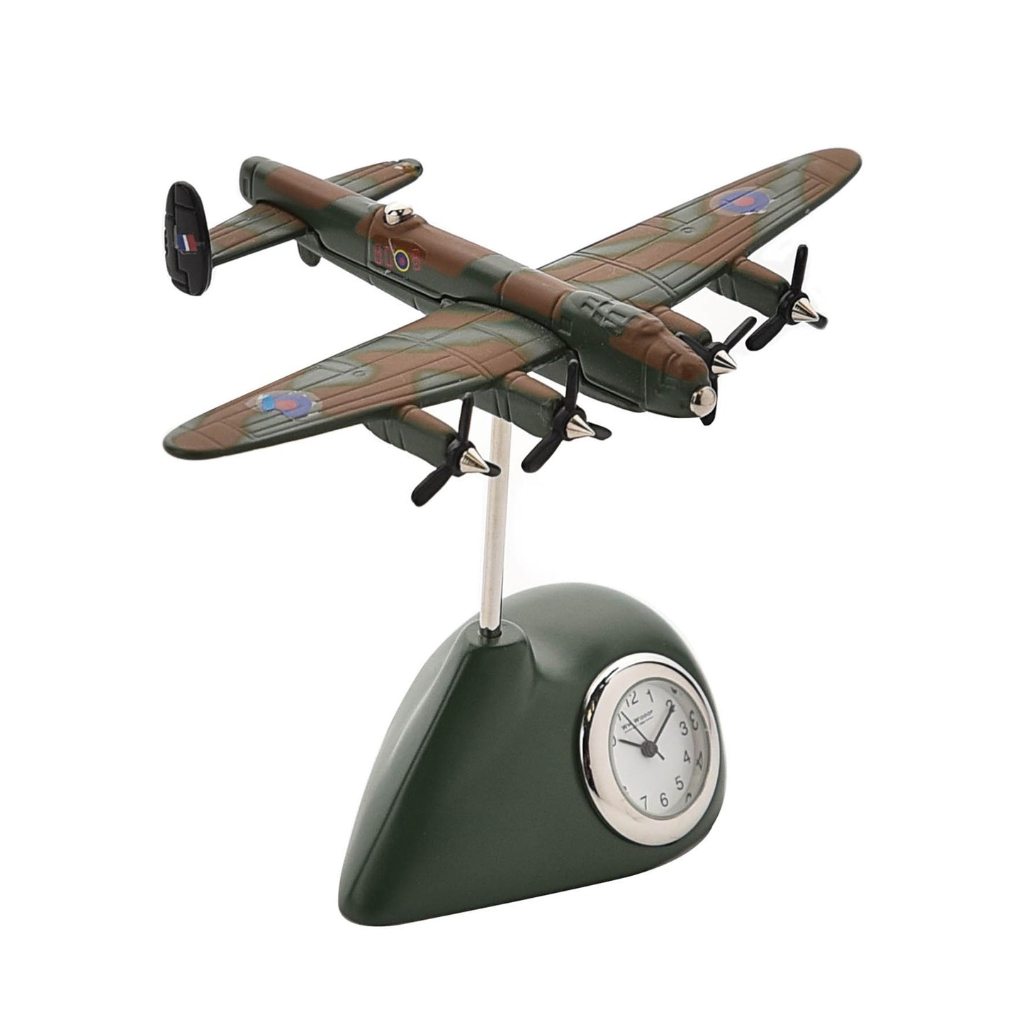 William Widdop Metal Miniature Clock - RAF Lancaster