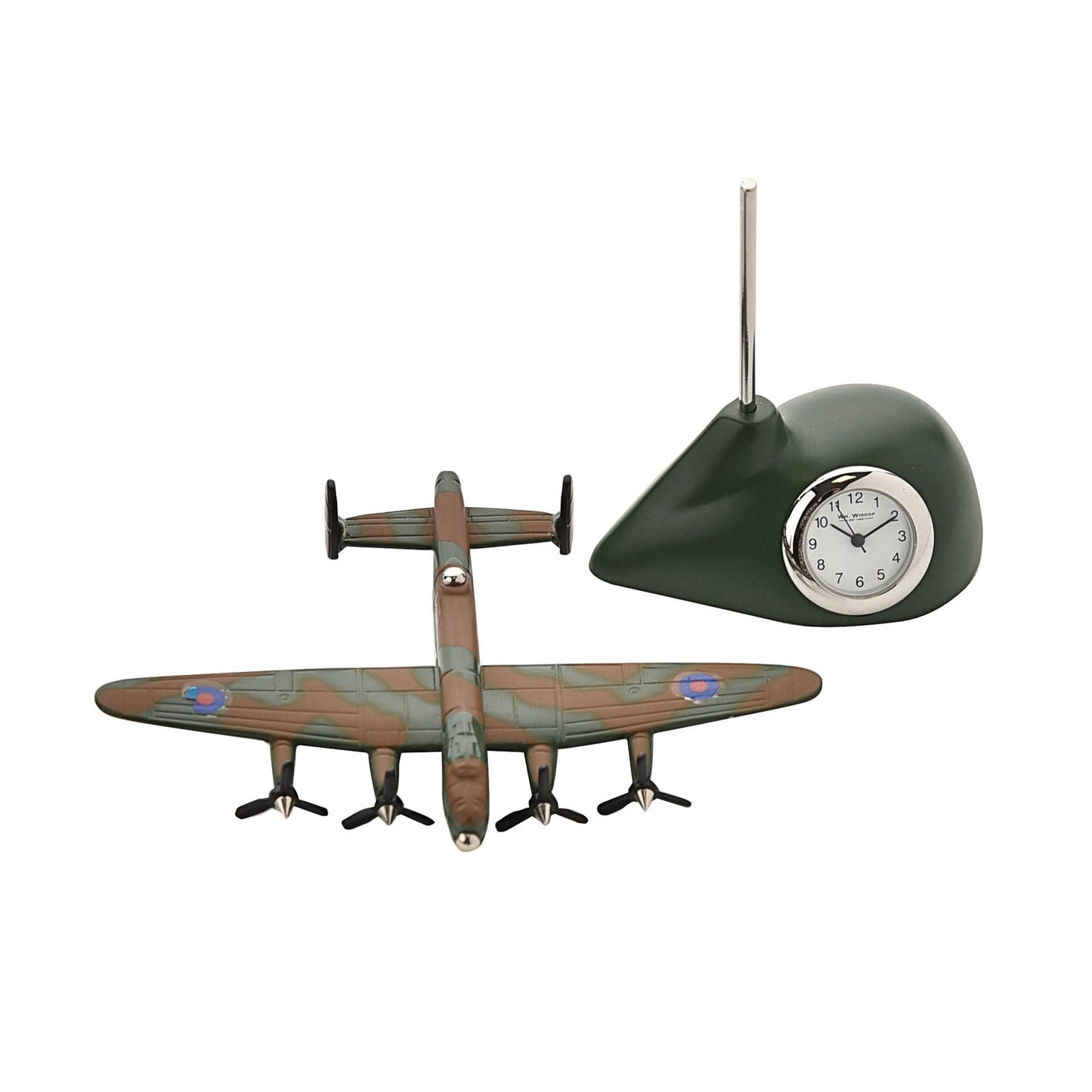 William Widdop Metal Miniature Clock - RAF Lancaster
